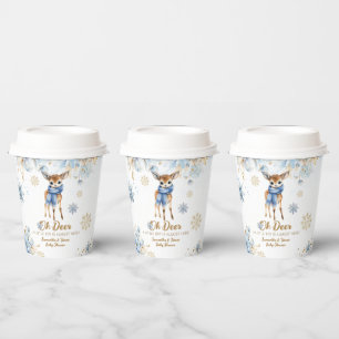Gobelets En Papier Oh Deer Winter Baby Boy Shoy Bienvenue