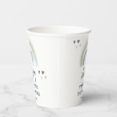 Gobelets En Papier Oh garçon Baby shower bleu Boho arc en ciel (Droite)