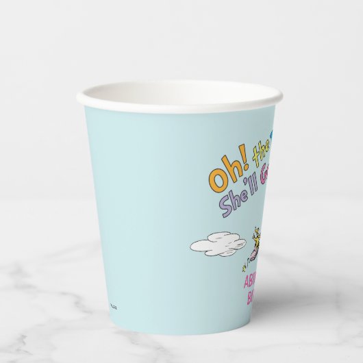 Gobelets En Papier Oh, Les Endroits Où Elle Va ! - Premier anniversai (Recto)