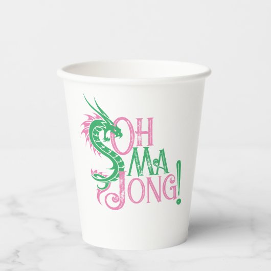Gobelets En Papier Oh Mah Jong ! | Mah-Jongg (Recto)