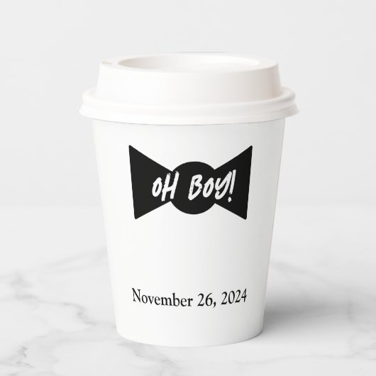 Gobelets En Papier Oh mon Dieu ! Baby shower de Tuxedo (Verso)