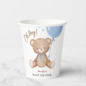 Gobelets En Papier Oh mon garçon | Baby shower Bleu Ours Teddy (Recto)
