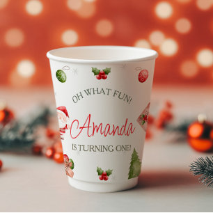 Gobelets En Papier Oh Quel Amusant Noël Anniversaire