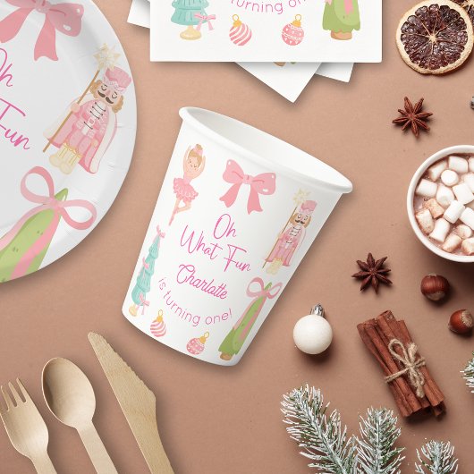 Gobelets En Papier Oh Quelle Fête Rose Casse-Noisette Anniversaire