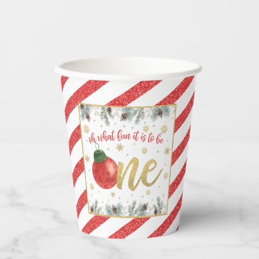 Gobelets En Papier Oh What Fun it to Be One - Noël -  (Recto)