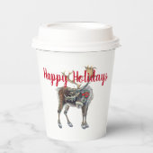 Gobelets En Papier Oie de Noël avec personnalisable (Recto)