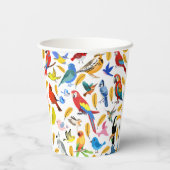 Gobelets En Papier Oiseaux colorés (Verso)