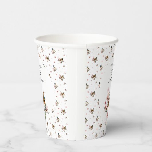 Gobelets En Papier Oiseaux et fleurs Tea Party Douche (Droite)