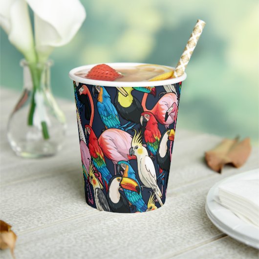 Gobelets En Papier Oiseaux exotiques (Insitu)