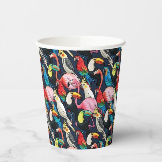 Gobelets En Papier Oiseaux exotiques (Gauche)