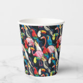 Gobelets En Papier Oiseaux exotiques (Recto)
