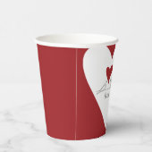 Gobelets En Papier Oiseaux modernes simples personnalisés en amour Co (Droite)