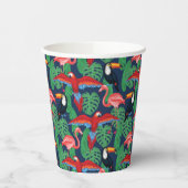 Gobelets En Papier Oiseaux Tropicaux Aux Couleurs Lumineuses (Gauche)