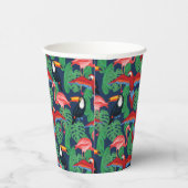 Gobelets En Papier Oiseaux Tropicaux Aux Couleurs Lumineuses (Droite)