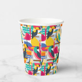 Gobelets En Papier Oiseaux tropicaux géométriques (Droite)