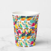 Gobelets En Papier Oiseaux tropicaux géométriques (Droite)