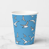 Gobelets En Papier Oiseaux - un vol de mouettes (Verso)