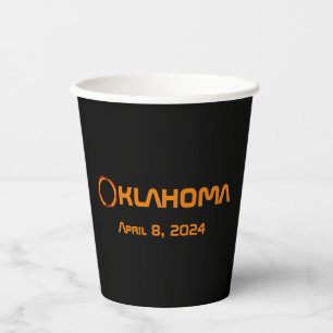 Gobelets En Papier Oklahoma 2024 Éclipse solaire totale