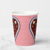 Gobelets En Papier Oktoberfest Heart (personnalisable) tasse de papie (Gauche)