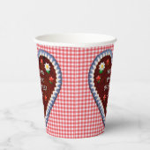 Gobelets En Papier Oktoberfest Heart (personnalisable) tasse de papie (Droite)