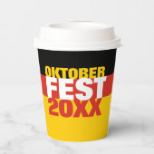 Gobelets En Papier Oktoberfest Octoberfest drapeau allemand (Verso)