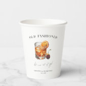 Gobelets En Papier "Old Fashioned" Anniversaire Cocktail (Verso)