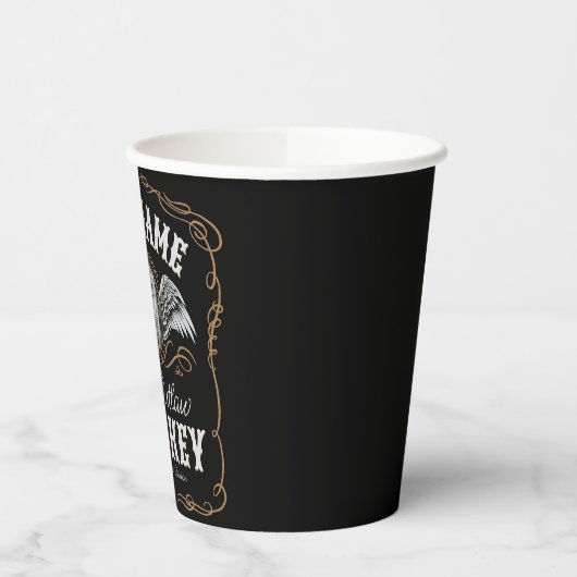 Gobelets En Papier Old Moonshine Whiskey Étiquette AJOUTER PHOTO Nom  (Gauche)