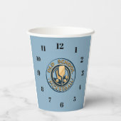Gobelets En Papier Old School Pickleball  clock paper caps (Verso)