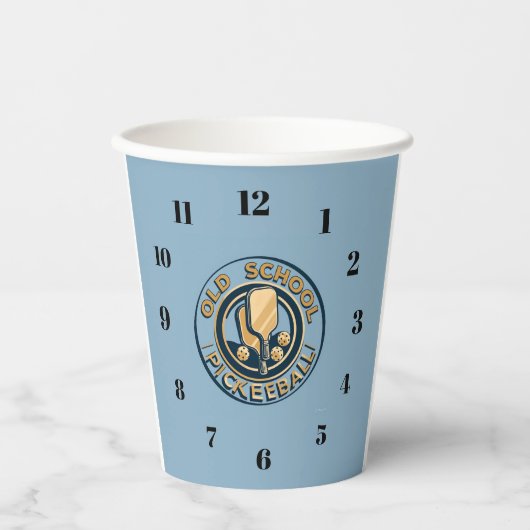 Gobelets En Papier Old School Pickleball  clock paper caps (Recto)