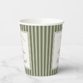 Gobelets En Papier Olive Martini Old Money Striped Wedding (Gauche)