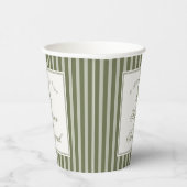 Gobelets En Papier Olive Martini Old Money Striped Wedding (Droite)
