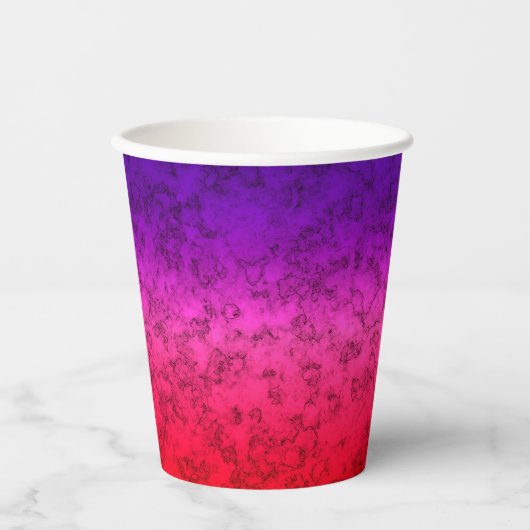 Gobelets En Papier Ombre bleu-rouge (Recto)