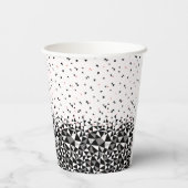 Gobelets En Papier Ombre Gradation noir et blanc (Verso)