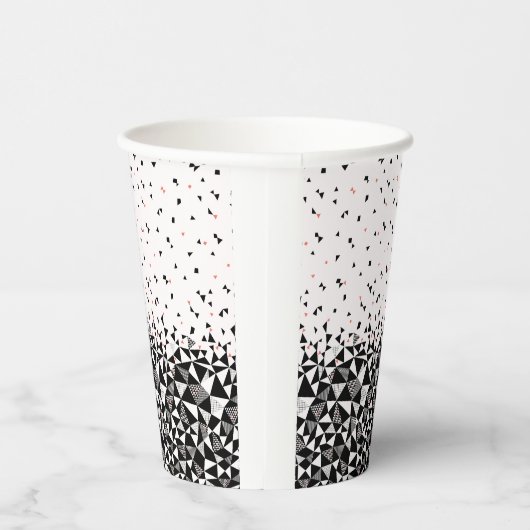 Gobelets En Papier Ombre Gradation noir et blanc (Droite)