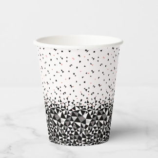 Gobelets En Papier Ombre Gradation noir et blanc