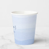 Gobelets En Papier Ombre Gradient Dip Dye Blue Bridal Shower (Gauche)