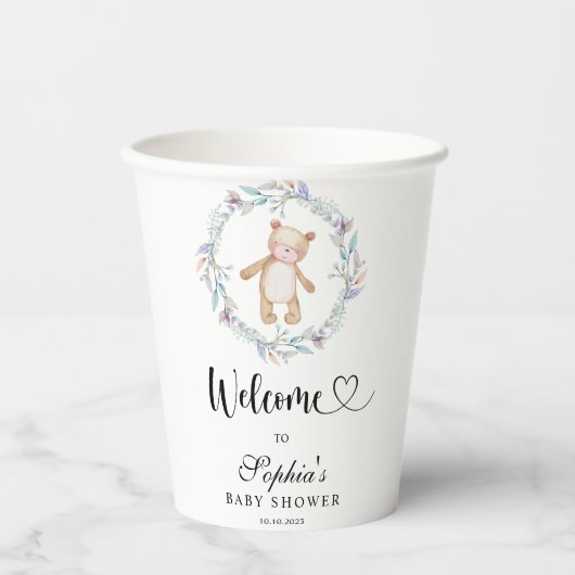 Gobelets En Papier On peut attendre baby shower (Recto)