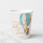 Gobelets En Papier On Peut Attendre ! Coupes en papier baby shower (Recto)