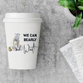 Gobelets En Papier On peut attendre le Baby shower d'hiver de l'ours 