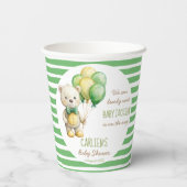 Gobelets En Papier On peut attendre le baby shower d'ours en peluche (Verso)