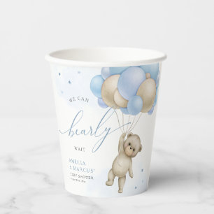 Gobelets En Papier On Peut Attendre Teddy Bear Baby shower