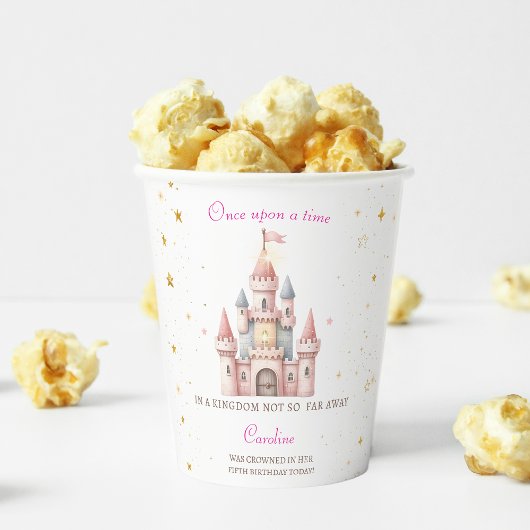 Gobelets En Papier Once upon a time, Princess Birthday