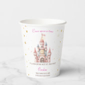 Gobelets En Papier Once upon a time, Princess Birthday (Verso)