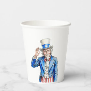 Gobelets En Papier Oncle Sam Joyeux 14 juillet Patriotique