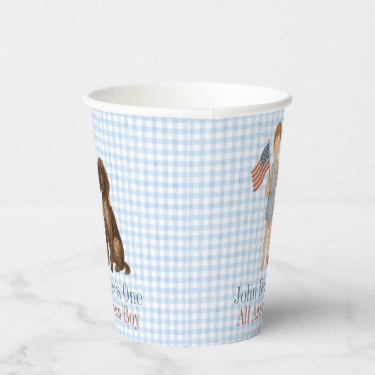 Gobelets En Papier One All American Boy - Dog - Red White & Two (Droite)