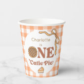Gobelets En Papier One Cutie Pie 1st Birthday (Recto)