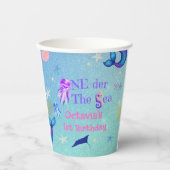 Gobelets En Papier One der The Sea Mermaid Anniversaire (Recto)