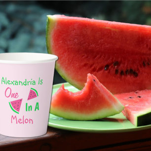 Gobelets En Papier One In A Melon 1er Anniversaire