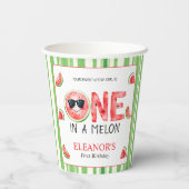 Gobelets En Papier One in a melon 1st birthday watermelon party (Verso)