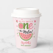 Gobelets En Papier One in a Melon! Birthday Girl Celebration (Recto)